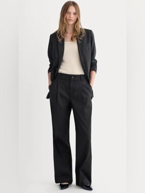 Everlane Wide-Leg Trouser Black Buttersmooth High Rise NWT Size 12